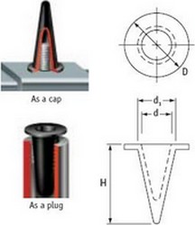 Vysokoteplotn kueov krytky / ztky - EPDM